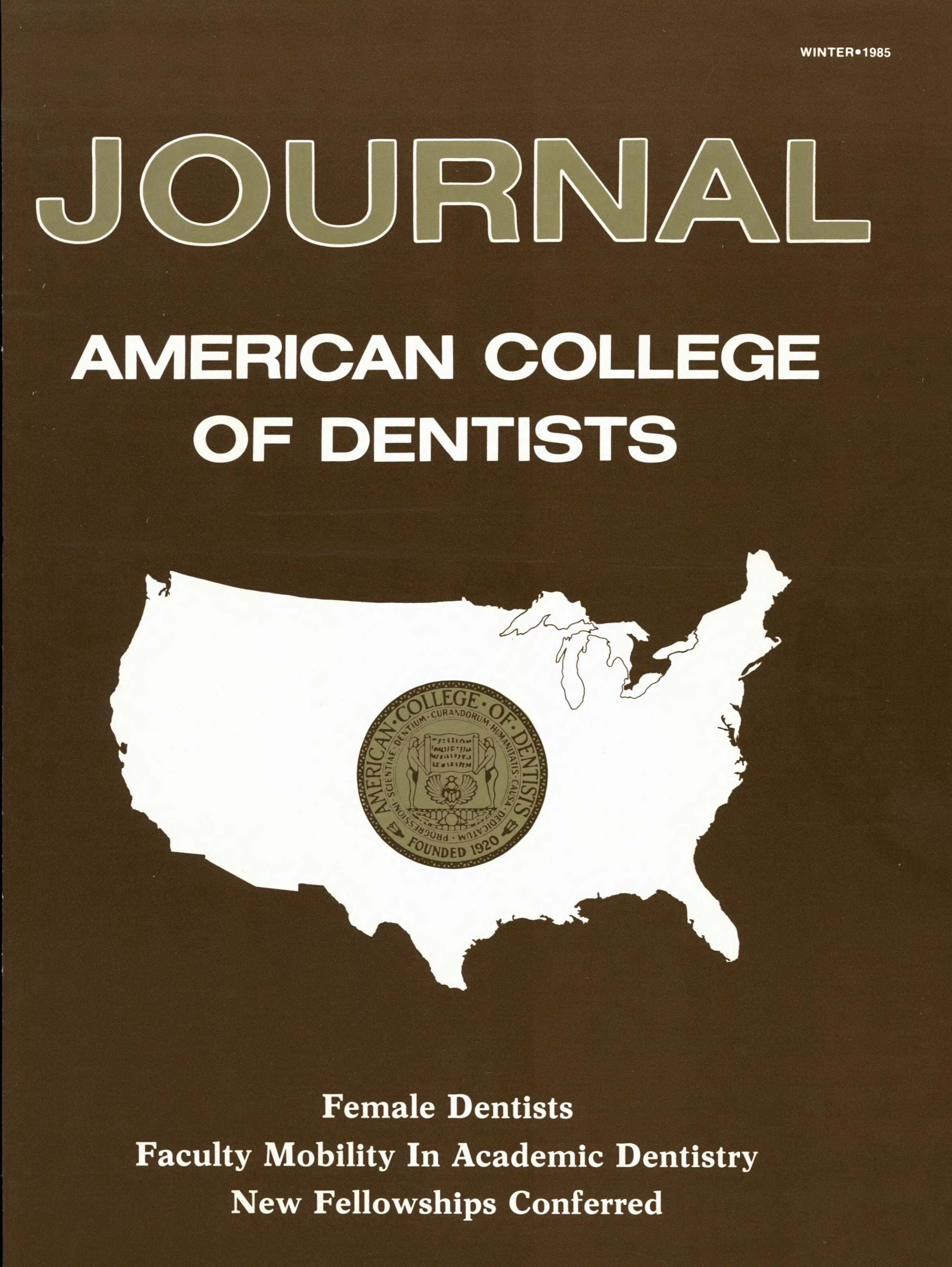 A white outline of the United States on a brown background. A gold ACD seal is inside.