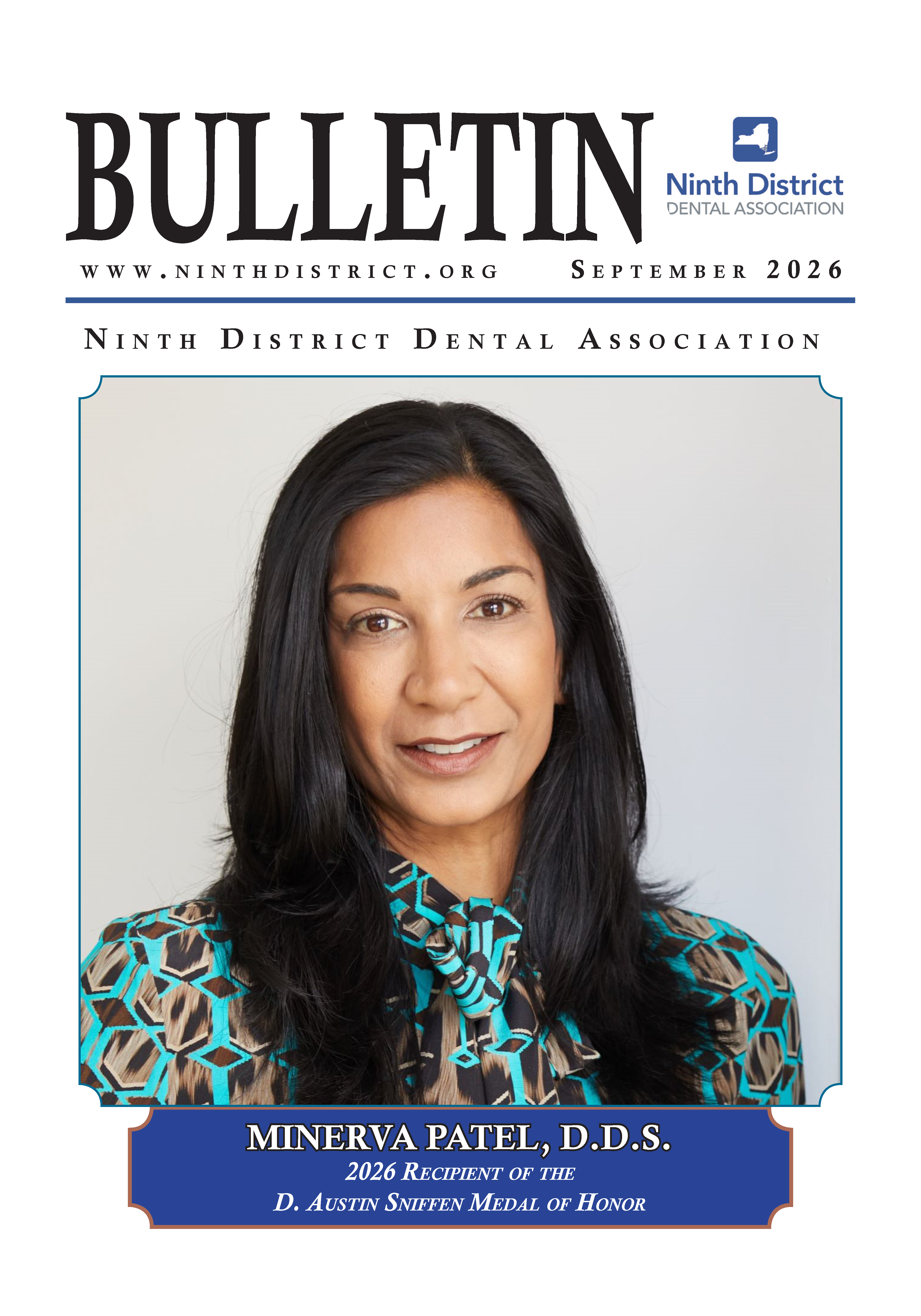 Bulletin cover with a headshot of Dr. Patel