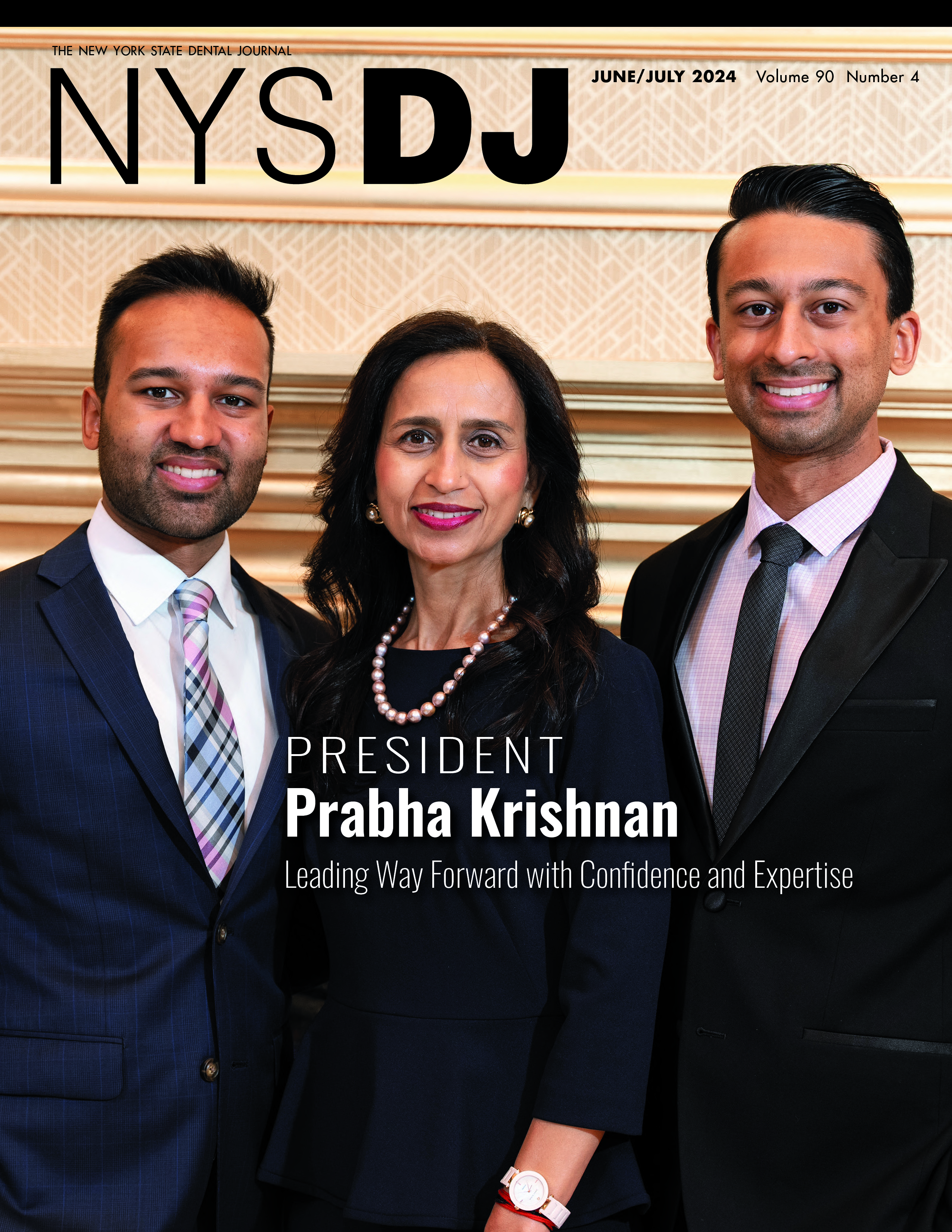 Cover of the NYSDJ with three adults dressing in business attire smiling and looking directly at the camera..