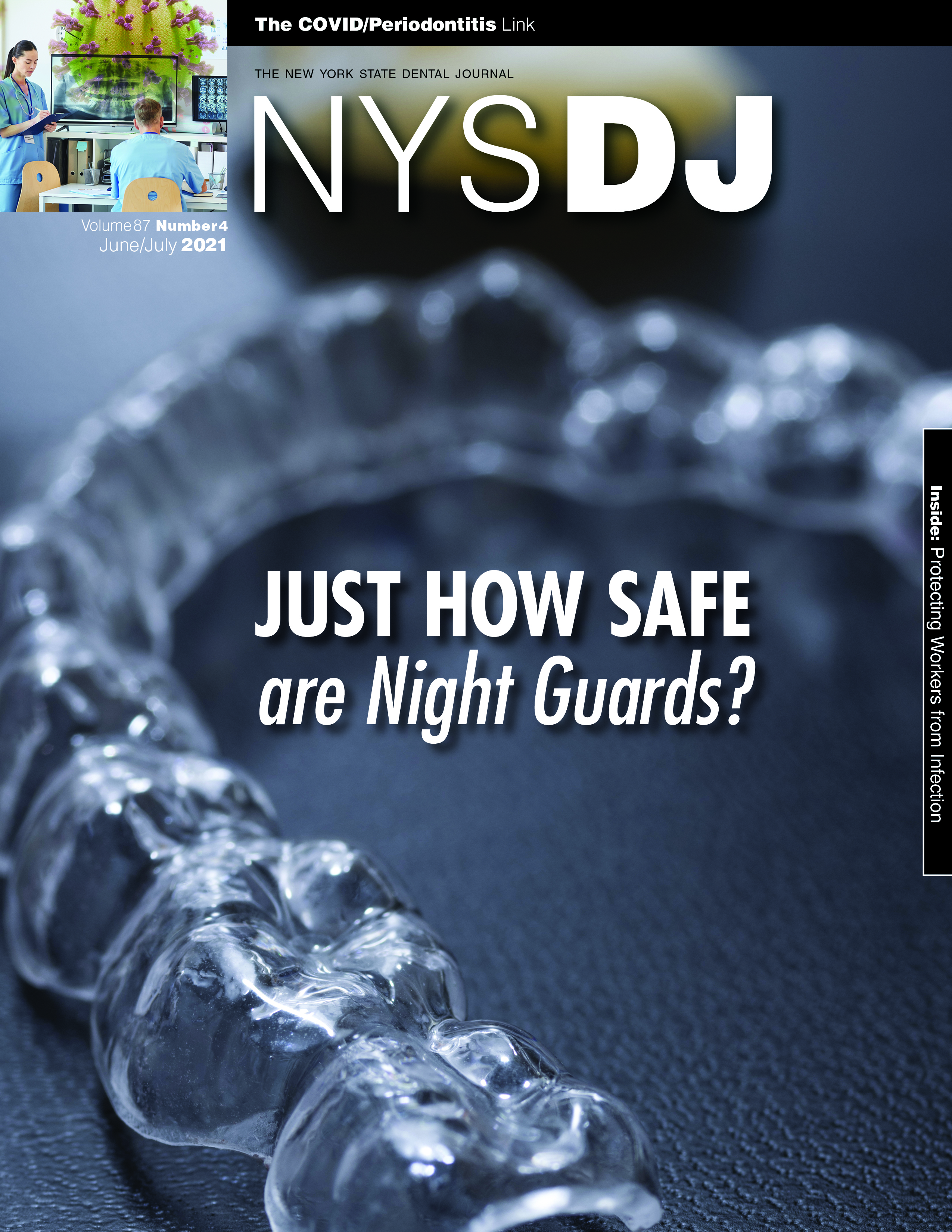 Cover of the NYSDJ with a close up photo of a night guard