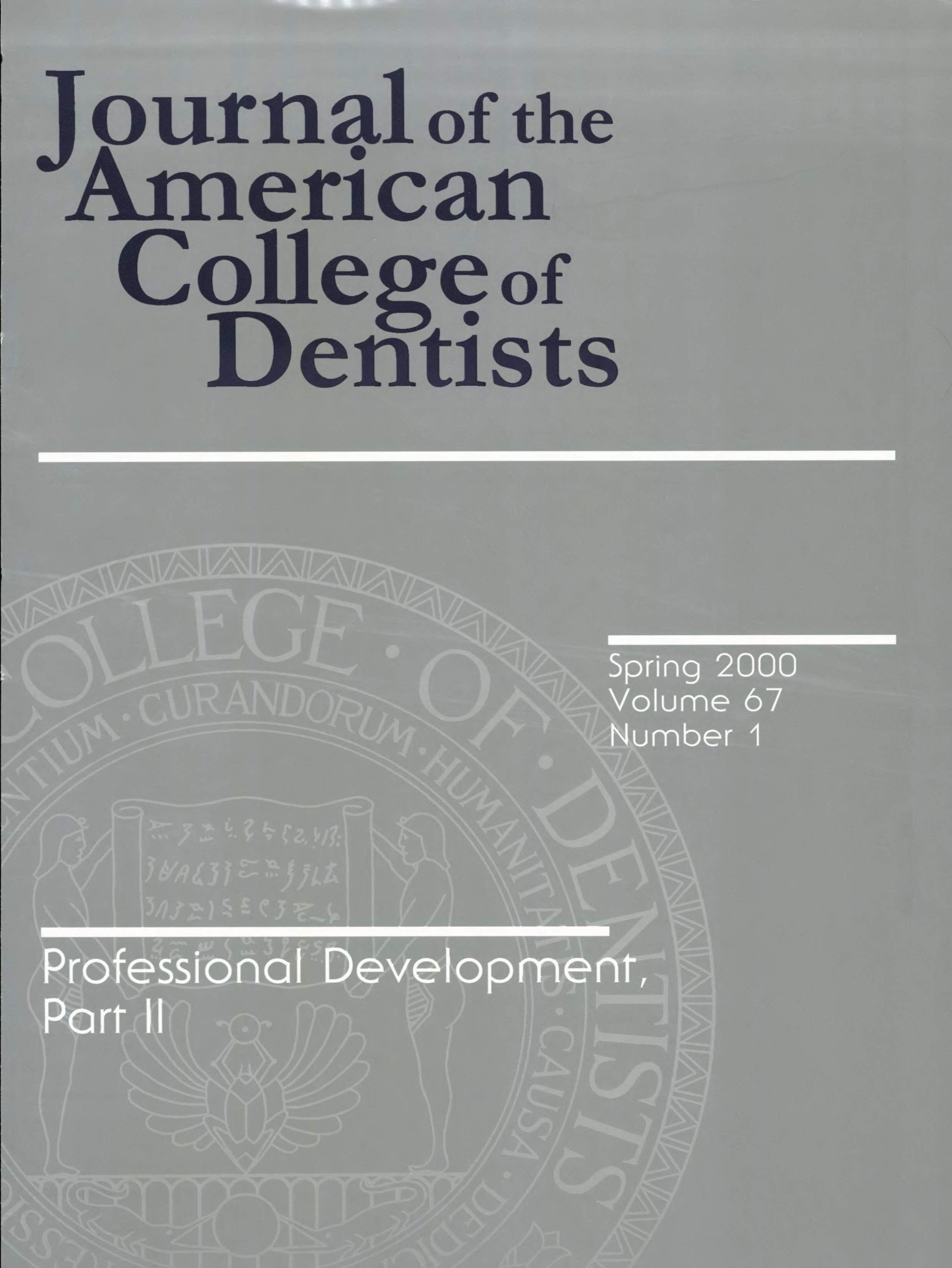 Dark gray JACD cover with a large light gray ACD seal in the background