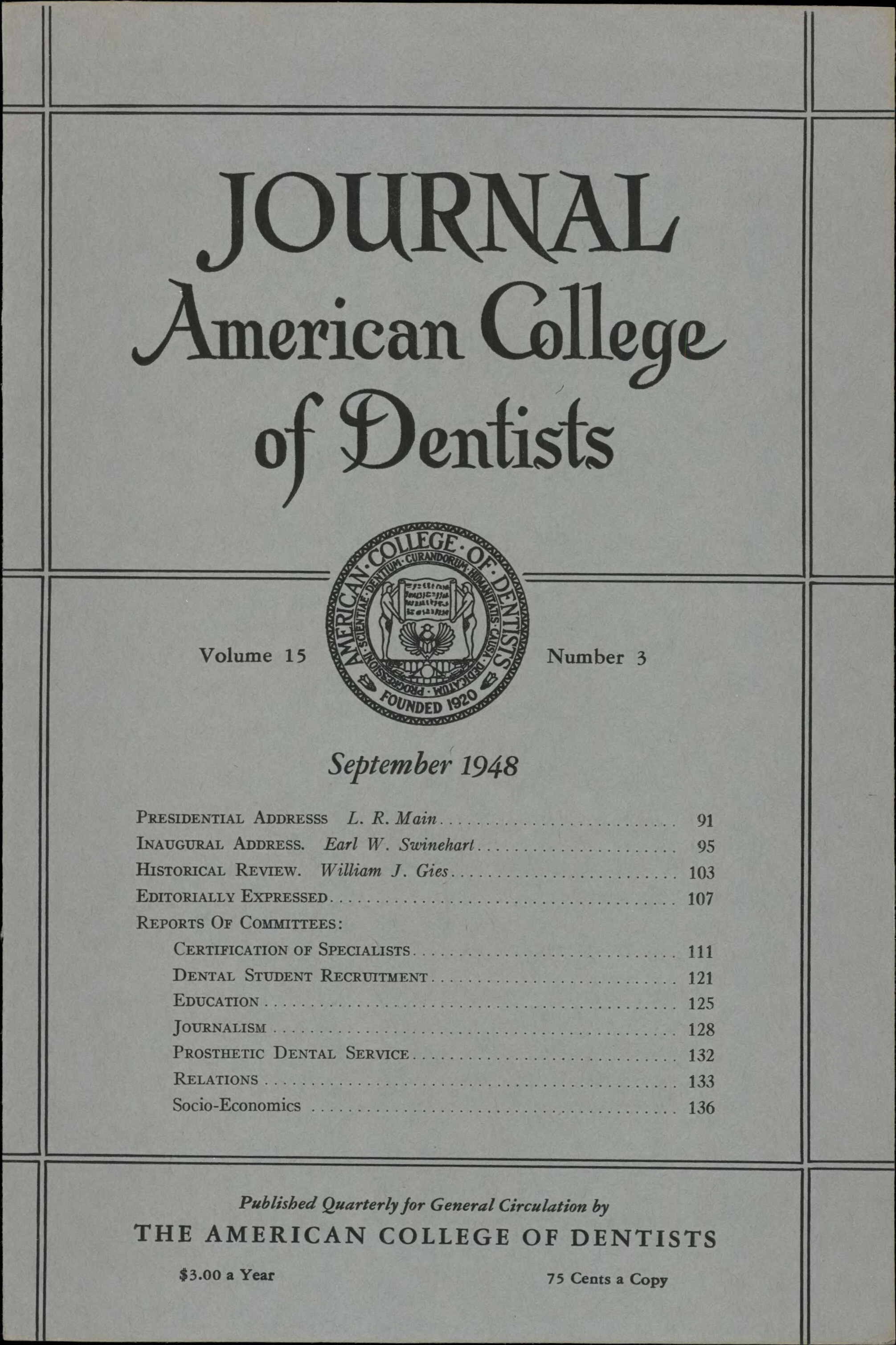 JACD cover made of plain paper with black text and black decorative linework. A black ACD crest is above banner headlines.