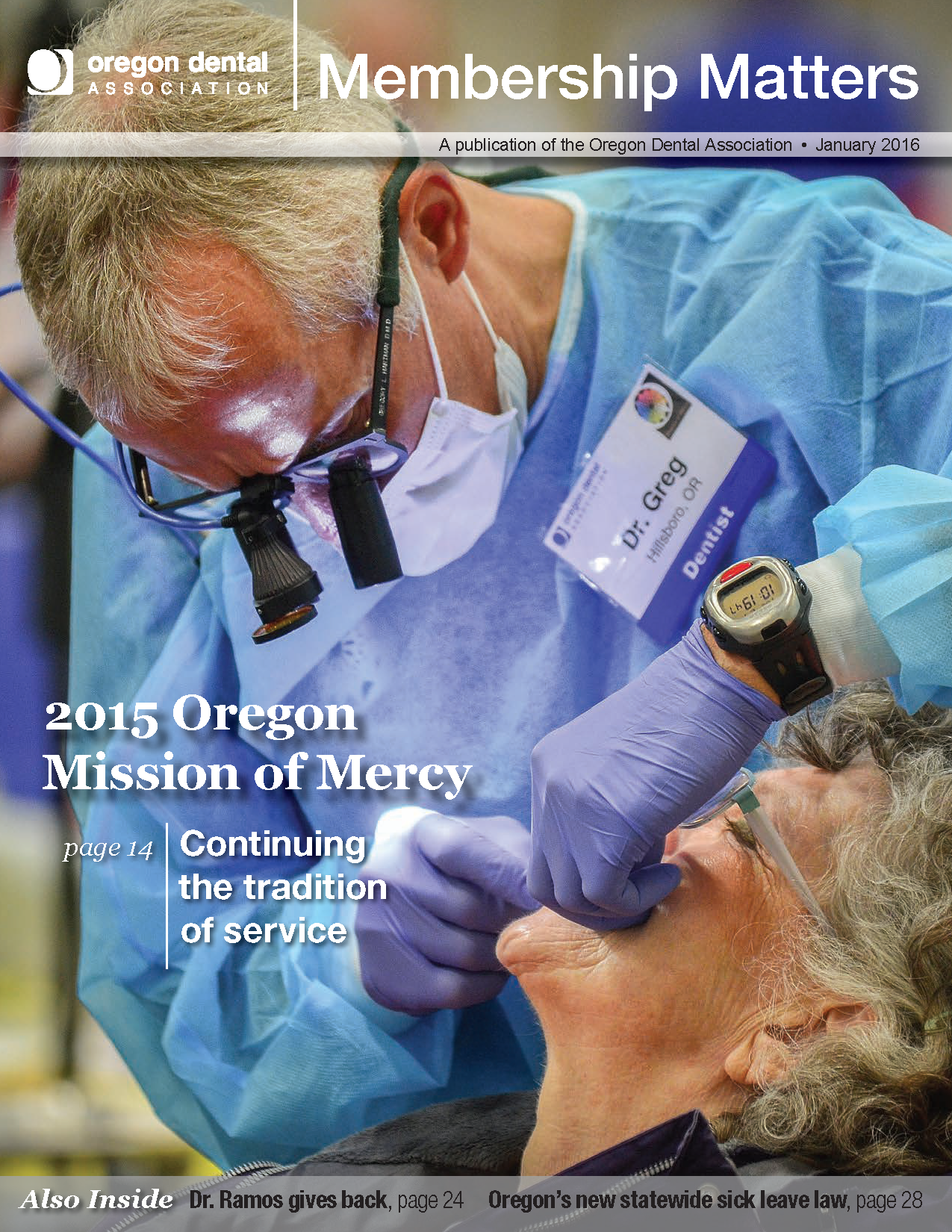 Photo of dentist examining a patient