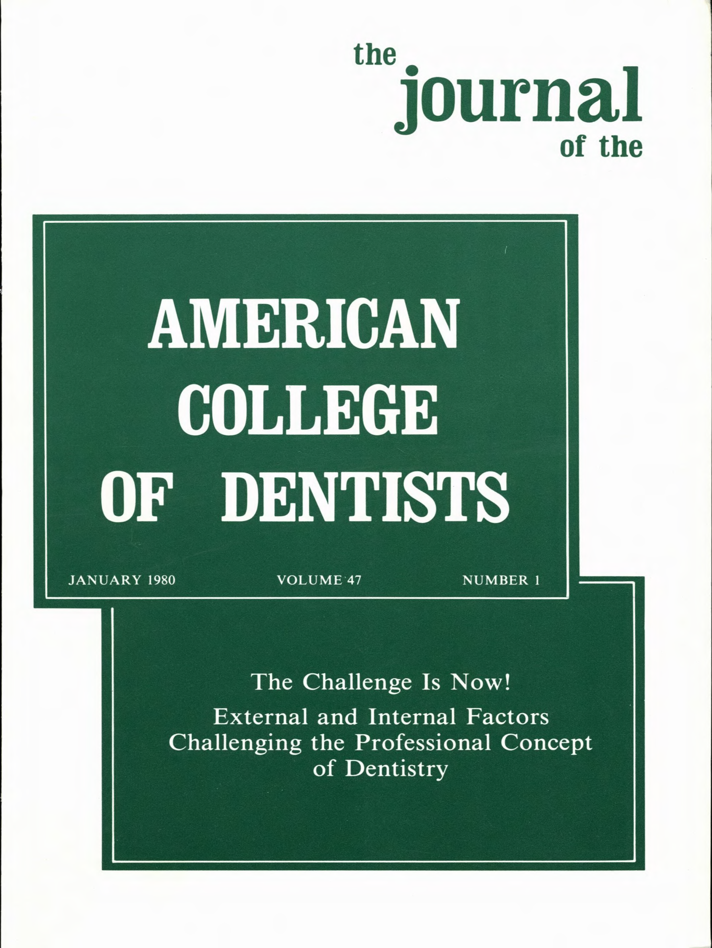 White cover with two green offset boxes with the journal title and article headlines