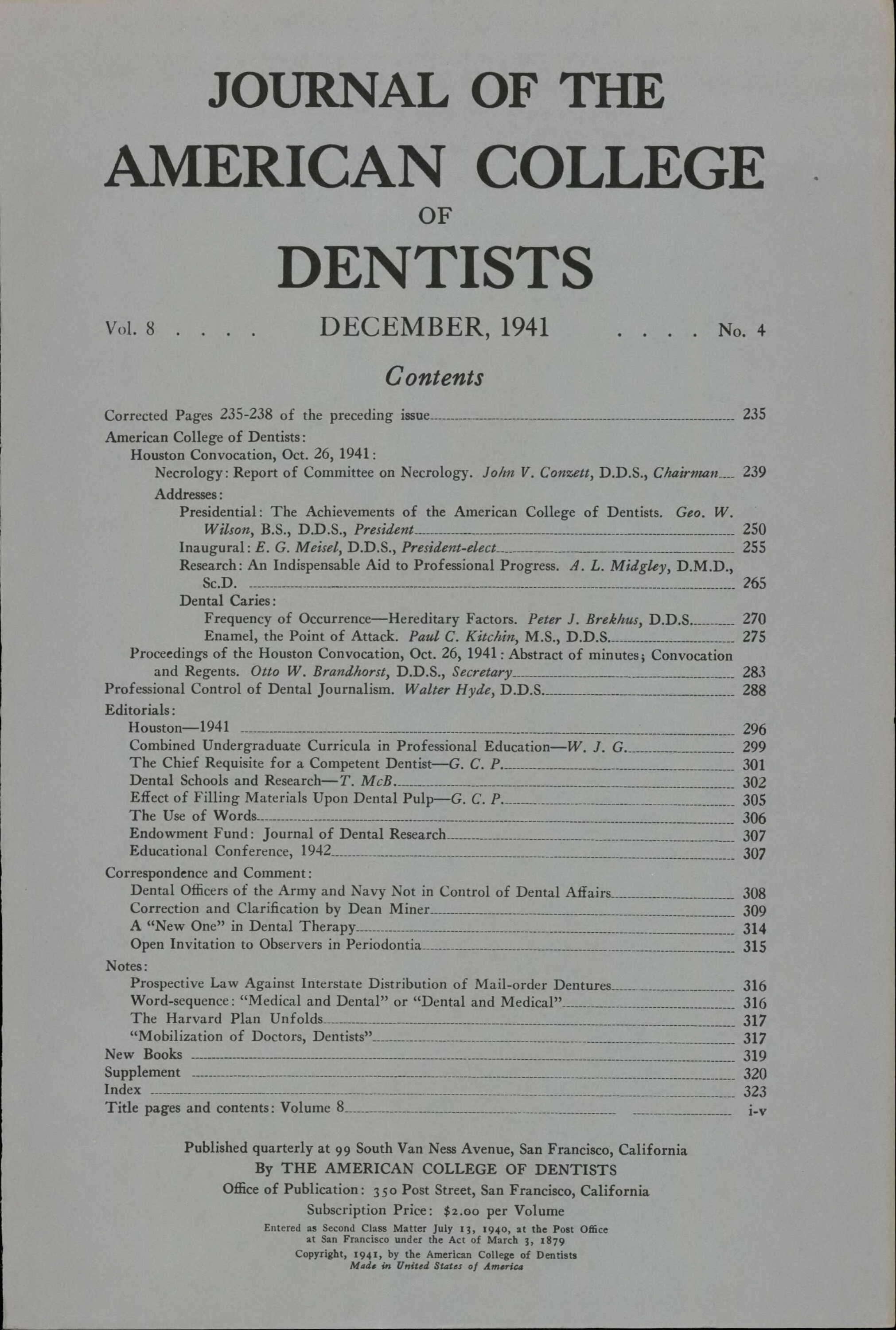 JACD cover made of plain white paper with black, centered text that fills the page.