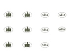 ADA Logo 1947, 1964 by American Dental Association. Bureau of Public Relations