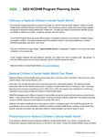 National Children’s Dental Health Month - Program Planning Guide (2022)