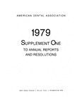 Excerpts from 1979 ADA Transactions Supplement Vol. 1 - NCDHW becomes NCDHM