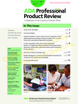 Professional Product Review Vol. 6 No. 2 by American Dental Association, Council on Scientific Affairs